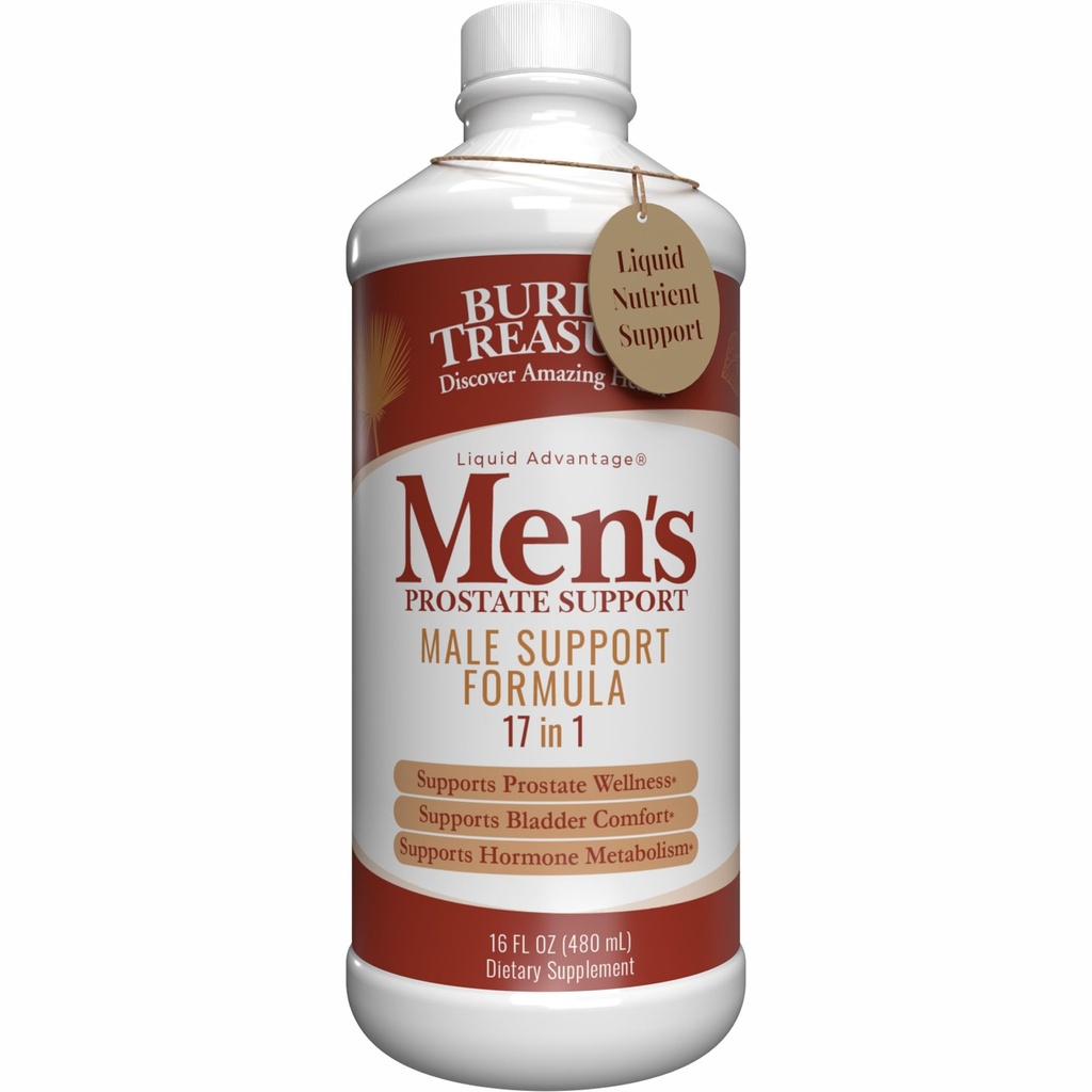 Begravet skatt: Mens prostata Complete - Natural Herbal Formula Supplement m/Saw Palmetto, Pygeum Bark, & Stine Nettles å støtte sunn urin og prostata funksjon - 16 oz