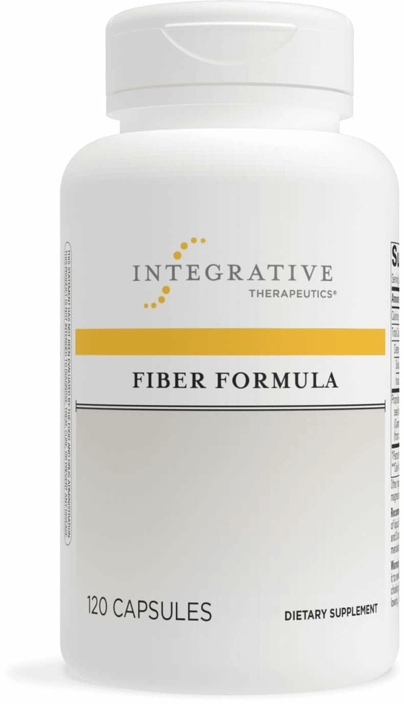 Integrative Therapeutics Fiber Formula - Colon Support Supplement for Sunn Digestion* - God kilde til Dietary Fiber for Gut Helsestøtte* - Dairy-Free & Vegan - 120 Kapsler (24 Serveringer)