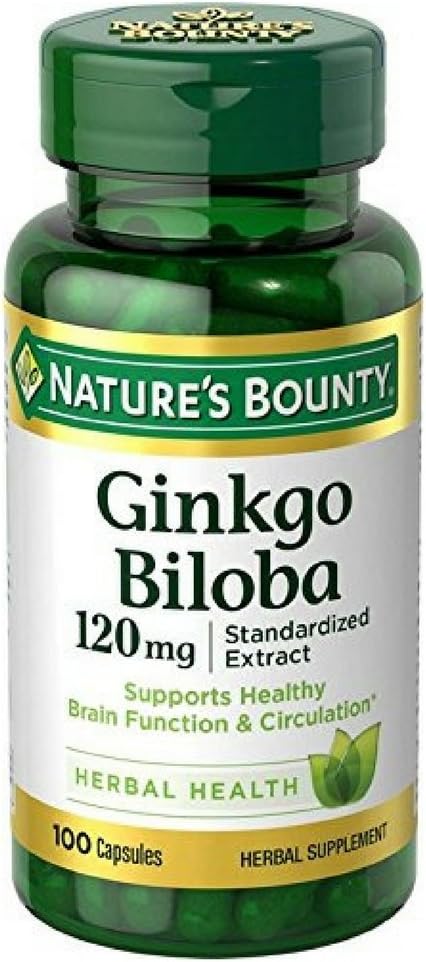 Naturens Bounty Ginkgo Biloba 120 mg, 100 kapsler (pakke med 4)