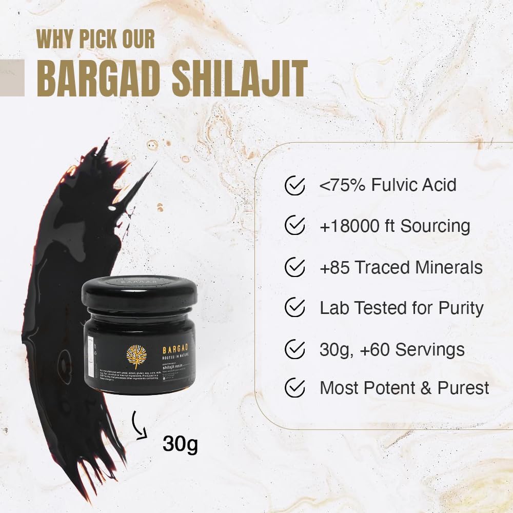 Himalayan Shilajit Resin For Kvinner 100% ren, Gull Grade & Lab testet | Boosts Energi, Immunitet & Vitalitet med Fulvic Acid & 85+ Mineraler 30g Premium Wellness