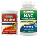 Beste Naturals Inositol pulver 1 Lb & NAC 600 mg