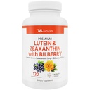 ML Naturals Premium Lutein & Zeaxanthin med Bilberry 120 grønnsaker kapsler. Lutein 40 mg, Zeaxanthin 5 mg og Bilberry 100 mg. Premium kvalitet. Sunn Eyes & Vision, NSF-sertifisert og cGMP-Compliant