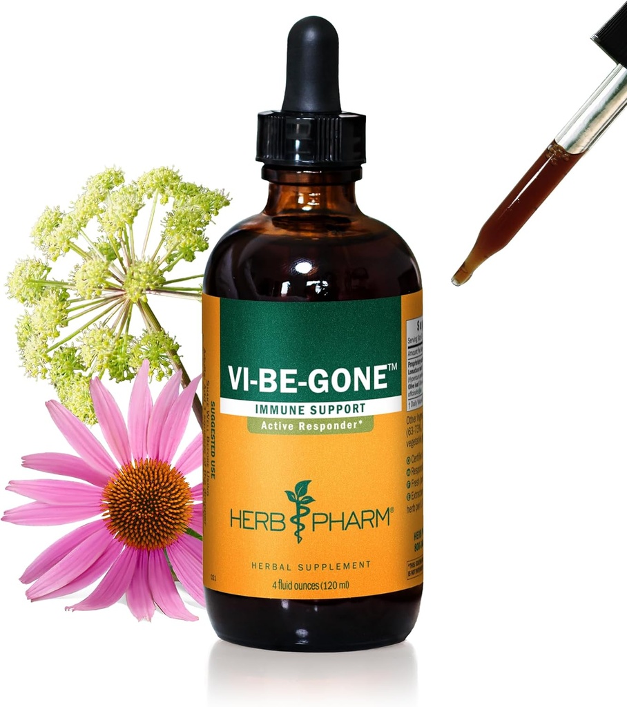 Herb Pharm Virattack flytende urteformula med Lomatium for aktiv immunsystemstøtte - 4 Ounce