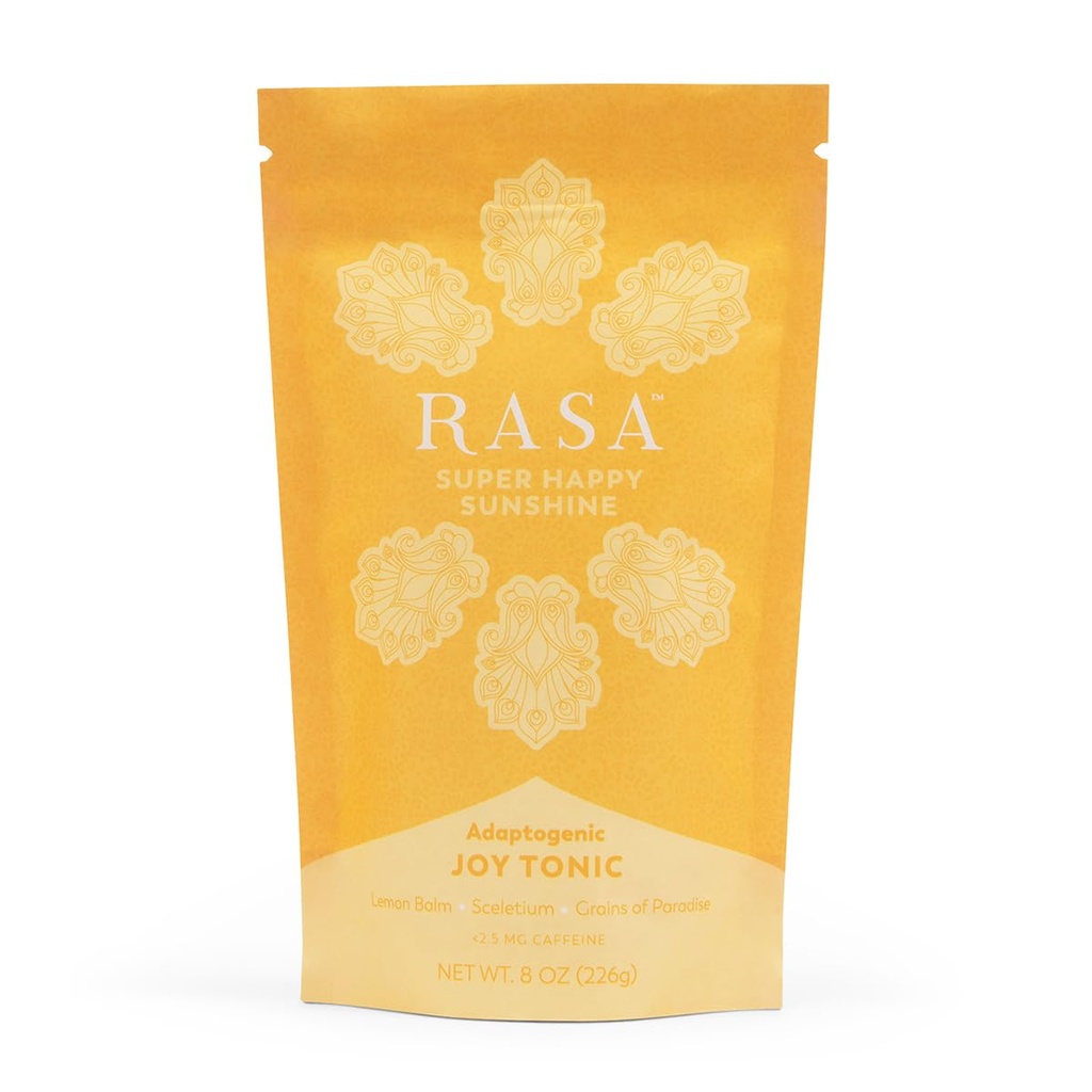 Rasa Super Happy Sunshine – Adaptogen Mushroom Mood Booster | Lemon Te Joy Tonic med Sceltium | Vegansk, Keto, Ayurveda Wellness Tonic (8 oz / 30 Serveringer)