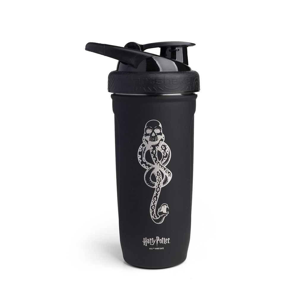 Smartshake Reforce rustfritt stål Harry Potter Mørke Merk Logo Shaker flaske (900 ml/30 oz) 中 Lett Vekt Motstand Sport Shaker Flaske med en myk Lid | Leakproof, BPA Gratis og DEHP Gratis