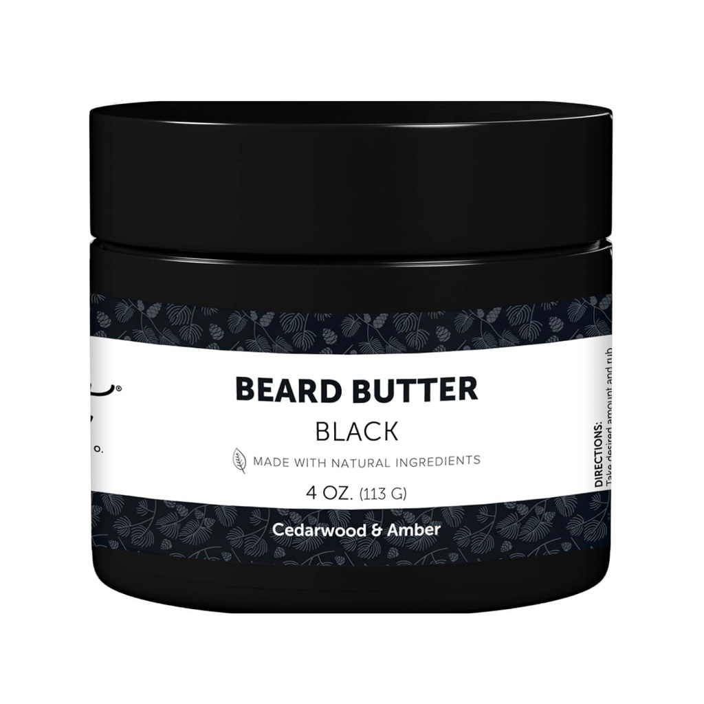 Detroit Grooming Co. Beard Smør for menn | Softens, Thickens & Hydrates med Safflower Olje & Shea Smør | Svart Scent, 4oz