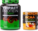 Nutrologi TRIPACT Vegansk protein pulver, for vegansk proteinshake, sjokolade peanut smør (20 serveringer) BCAA naturlig, plantebasert BCAA pulver, oransje coconut flavor (30 serveringer)