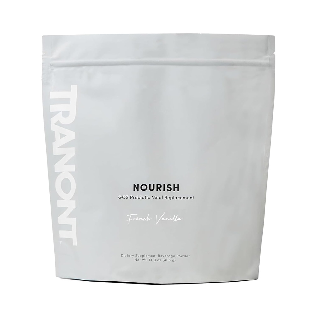 Tranont Nourish Fransk Vanilla | 14.3oz | Superfood & Protein Powder Mix for sunn hud, dialyse og energi | Plantebasert måltid erstatningshake med vitaminer, mineraler, og prebiotika