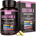 Urolitin A Supplement, 9-i-1 Kompleks med urolitin-A, trans-Resveratrol, CoQ10 og 6 essensielle anti-aldring næringsstoffer, støtter anti-aldring, cellulær reparasjon, energi og fokus-180 kapsler