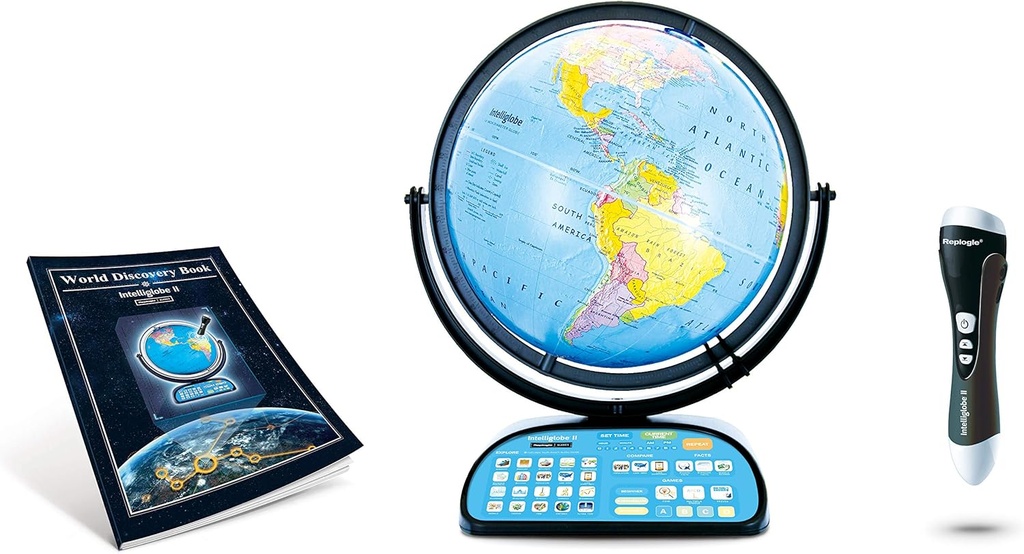 Replogle Globe For barn Interaktive 12 tommer snakker verden Globe med stativ, lærer utdanning leketøy4Kids for klasserom barn alder 4-8 og dekor