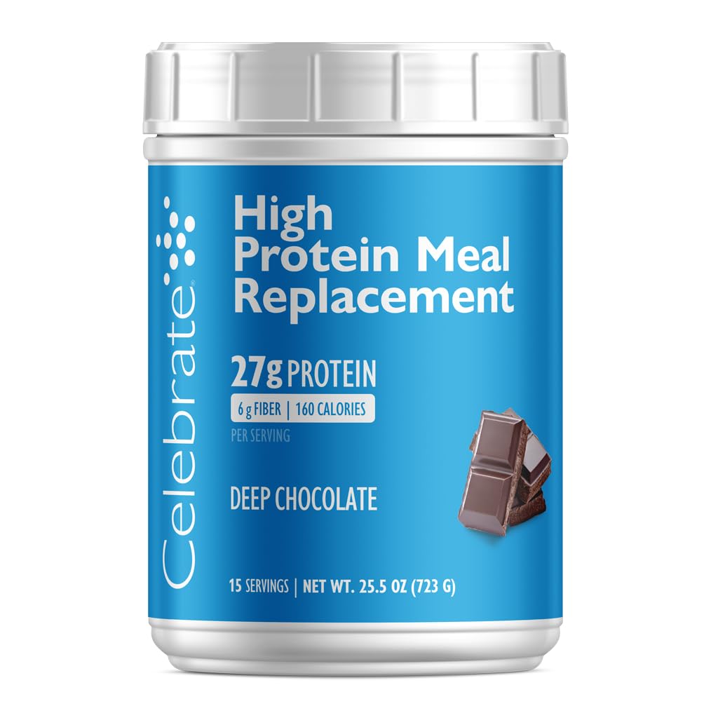 Feire vitaminer høyproteinmåltid erstatningshake, 27 g proteinpulver, 6 g fiber, for post-bariatrisk kirurgi pasienter, dyp sjokolade, 15 porsjoner