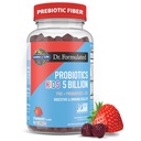 Livshage Dr Formulerte 5 milliarder CFU Prebiotiske Fiber, Probiotiske og vitamin D3 Gummier for barn Digestiv & Immune Helse – Glutenfri, Ikke GMO, Ingen tilsatt sukker, Strawberry Flavor, 60 Gummies