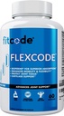 fitcode Flexcode Ultra Premium Joint Support, Glukosamin, Turmerisk, MSM, Chondroitin, Hyaluronsyre, Glutenfri, for menn og kvinner (30 Serveringer)
