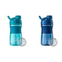 BlenderBottle 20-Ounce SportMixer Protein Shaker Flasker med BlenderBall Wire Whisk, Navy og Teal