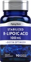Piping Rock Stabilized R-Lipoic Acid 100mg 90 kapsler | med Biotin Optimizer | Ikke-GMO, Glutenfri Supplement
