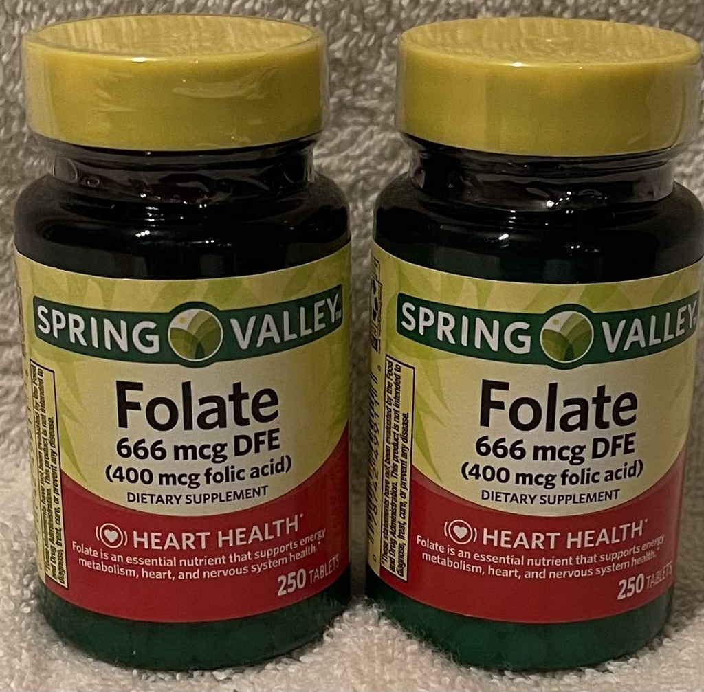 Folinsyre 400 Mcg, 250 tabletter (2 pakke)