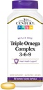 21st Century Vitaminer Enteric Coated Triple Omega Complex 3-6-9, Reflux Gratis 90 Softgels, MTC22874X5