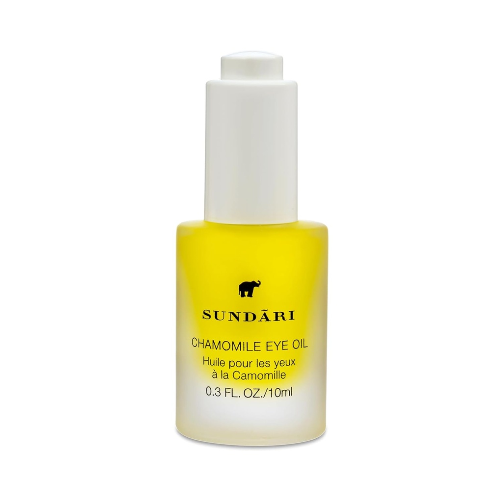 SUNDARI Kamille Øyeolje - Naturlig mørk sirkel behandling, anti-aldring og Wrinkle Reduksjon, Brightens & Smooths Under-Eye, Nourishes & Revitalizes, naturlige ingredienser, Beleilig Droper 0.3 fl oz