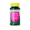 Spring Valley Prenatal Multivitamin/Multimineral for gravide og sykepleie kvinner Diett Supplement Tabletter, 100 Teller +Stiker, Dri Store.