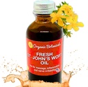 Em's Herbals Fresh St. John's Wort Oil - Wild Harvested i USA, Naturlig løsning for nerveforstyrrelser, hudutbrudd, sårpleie, arr og strekkmerker - hud, ansikt, hår, masseolje (2 Oz)