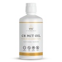 VTC VitaTradingCo. 100% ren C8 MCT Olje | 3X destillert Caprylsyre | Sunn fett for ren energi | Beholdbart  Source Ikke-GMO, Paleo, Keto | 32oz, 64 serveringer (uovertruffen)