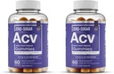 Essential Elements Zero-Sugar ACV Apple Cider Vinegar Gummies fra \"Moren\" - Naturlig-kildet, Vegansk ACV Gummies med Chromium 60 Count (2-Pack)