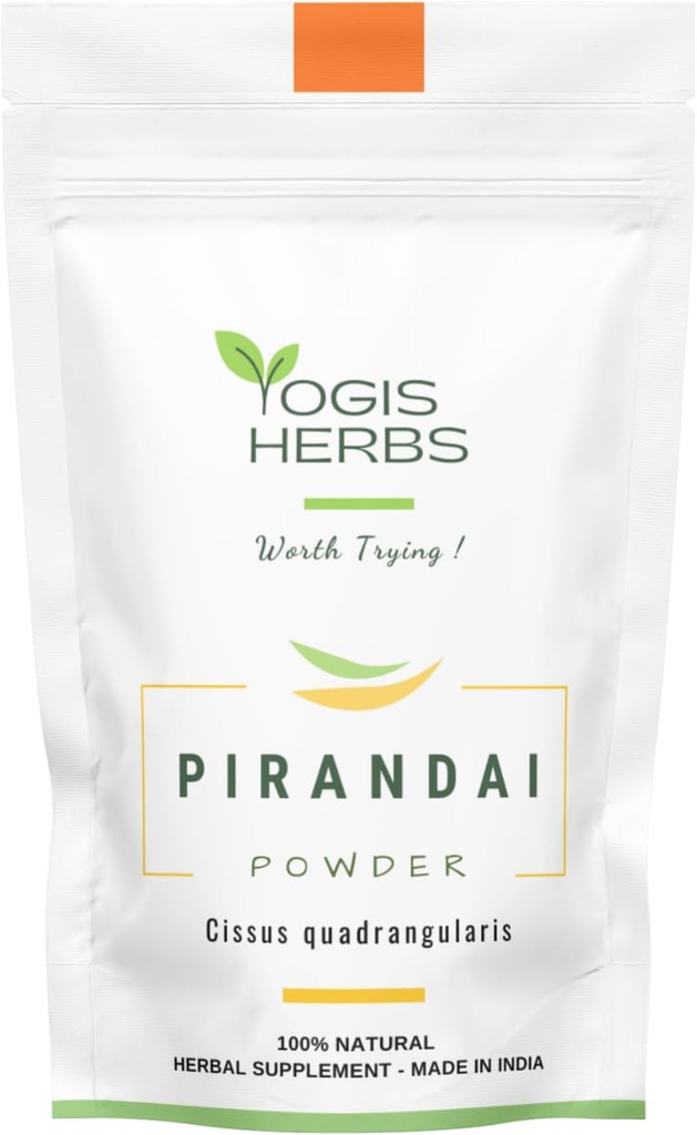 YOGIS HERBS Pirandai pulver (Cissus quadrangularis) – Herbal Supplement (3,5 Ounce)