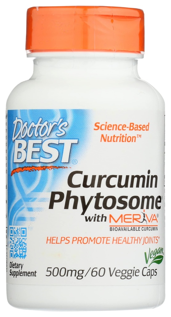 Leger Best Curcumin Phytosome med Meriva, Ikke-GMO, Vegan, 60 Veggie Capsule (pakke med 1)