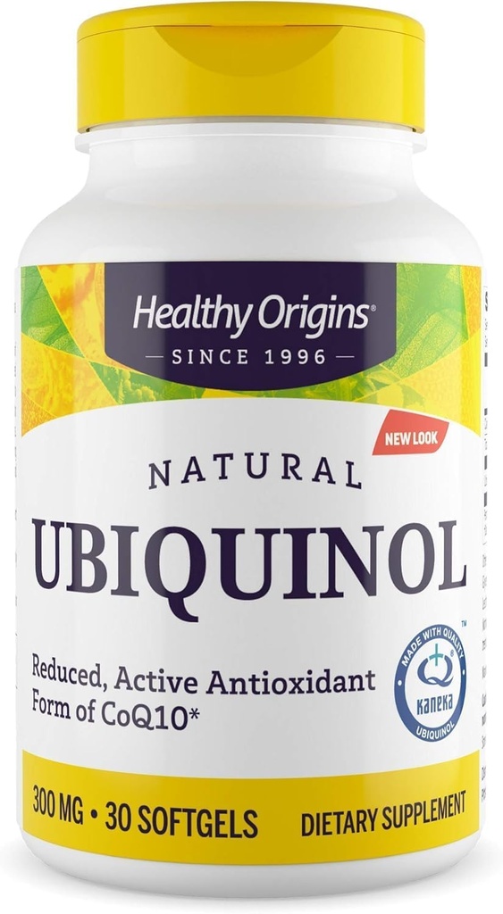 Sunn Origins Ubiquinol (Active Form of CoQ10), 300 mg - Ubiquinol Kosttilskudd for hjertehelse og antioksidant støtte - Glutenfri og ikke-GMO Supplement - 30 Softgels