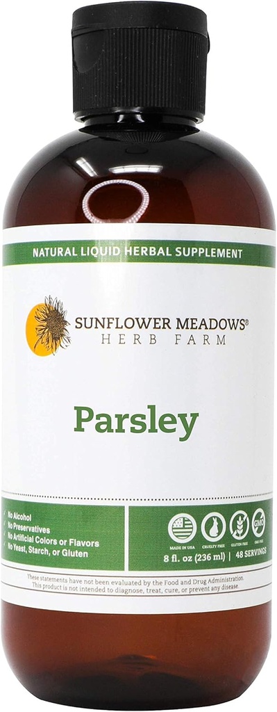Parsley flytende herbal Supplement - 8oz-alkohol-fri, ikke-GMO, laget med organiske ingredienser