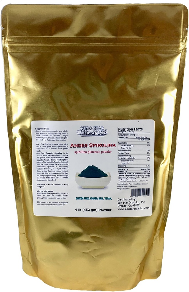 Spirulina - Grønn Superfood - 1 lb Bag