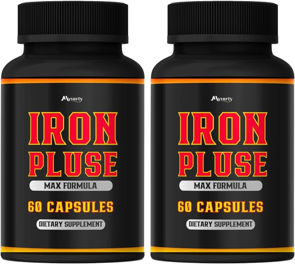 (2 Pakke) IronPulse Capsules Max Formula, IronPulse Max støttekapsler, Iron Pulse piller, IronPulse piller, Iron Pulse støtte piller, pakke med 2