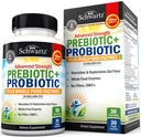 Avanserte prebiotika og probiotika for kvinner og menn, Immune, Digestiv & Gut Helse med L. Reuteri, Inulin Fiber, Digestive Enzymer, Ikke-GMO, Glutenfri, Dairy-Free, 30 Kapsler