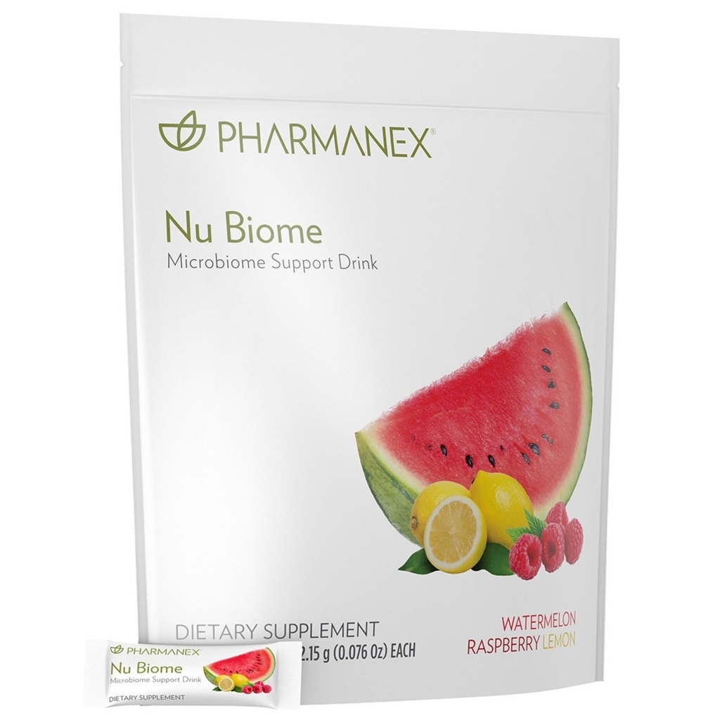 Nu Skin Pharmanex Nu Biome | Gut & Immune Helse Supplement | Støtter Digestiv Balance & Energi | Prebiotiske og antioksidant formel | 30 Pakker