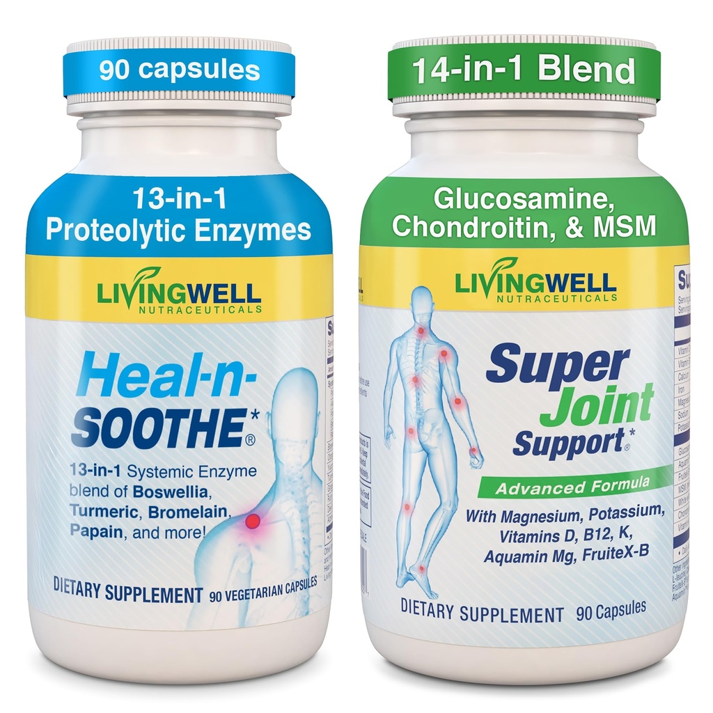 HEAL-N-SOOTHE og Super Joint Support - Naturlige fellestilskudd