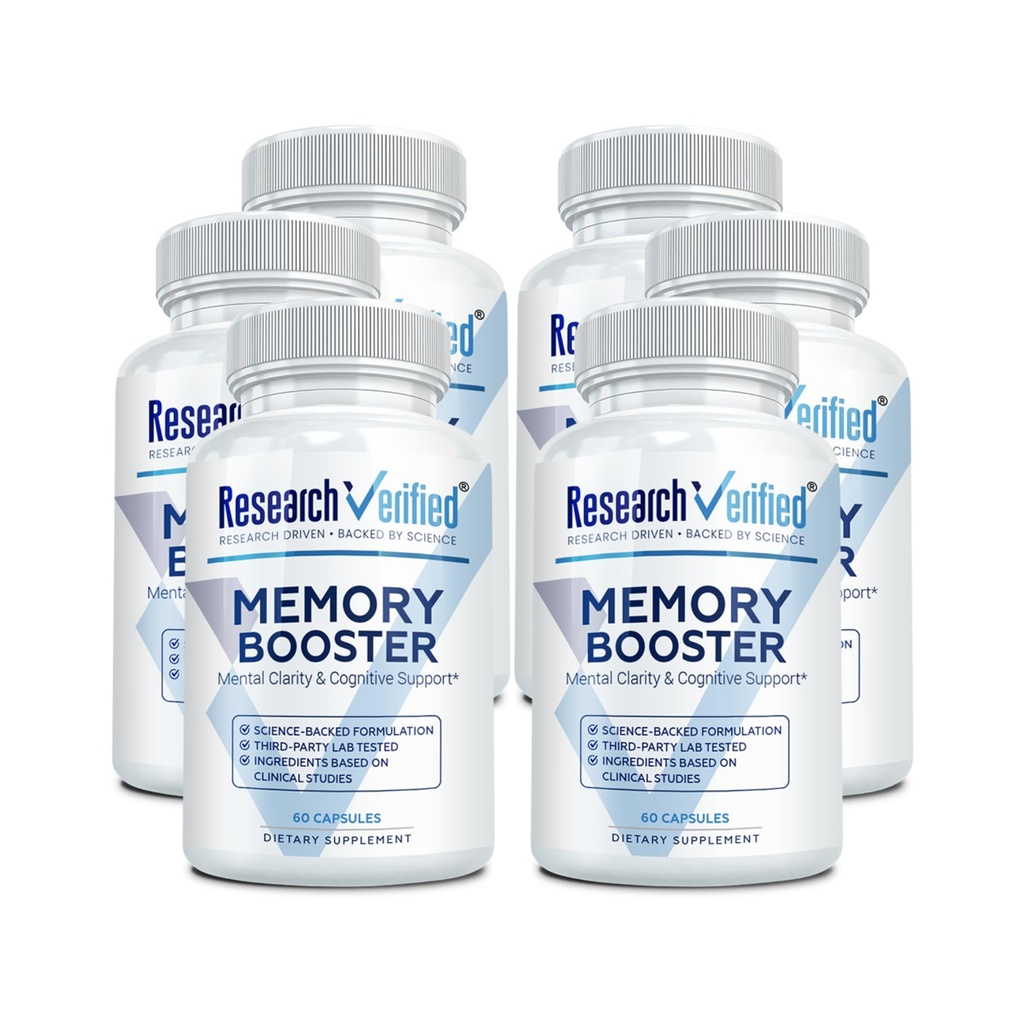 Forskning Bekreftet hukommelse Booster - Nootropic Supplement - Forbedre kognisjon og minne - Lion's Mane, Ginkgo Biloba, BioPerine - 6 måneders forsyning - Ikke-GMO - laget i USA