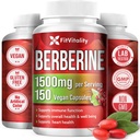 Premium Berberine Supplement, 150 kapsler – 50 dagers forsyning, 1500mg Berberine Per Serving, Berberine HCI, laget av 100% ren og naturlig ingredienser, ikke-GMO, Glutenfri.