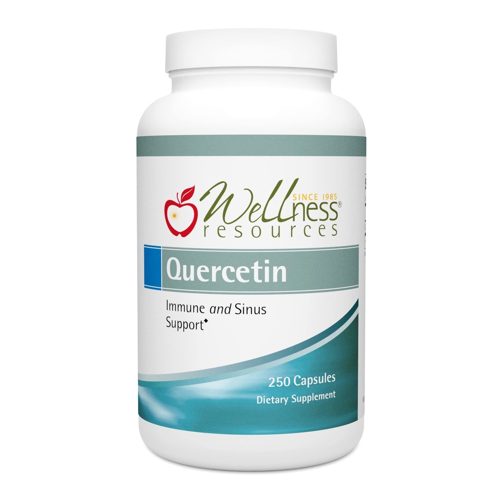 Velværeressurser Quercetin - Immune, Sinus og Allergi Støtte 1000mg per servering - (250 caps/125 Serveringer) Vegan, Ikke-GMO