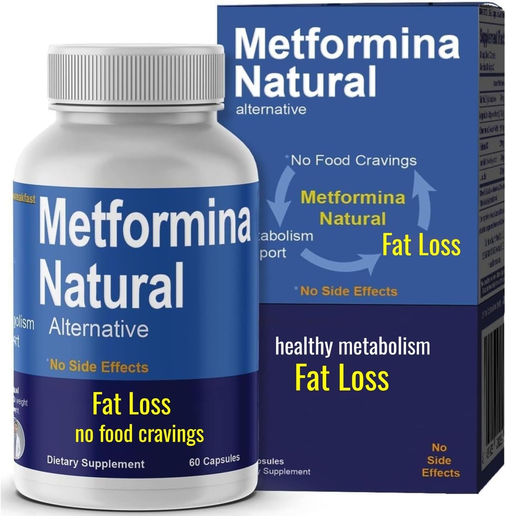 METFORMINA Naturlig - Vekttapshjelp - Metabolisme Støtte - Dr Salomon (60 kapsler)