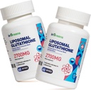 2700 MG Liposomal Glutation Supplement, Maks absorpsjon, Aktiv form L Glutation reduktase (GSH), med Hyaluronsyre, Resveratrol, Kraftig antioksidant, Helse Aging, 120 Softgels