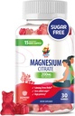 Magnesium Gummies for barn og voksne - 200 mg - Rolig Magnesium Chews - Magnesium Citrate Chewable Supplement for Mood & Muscle Support