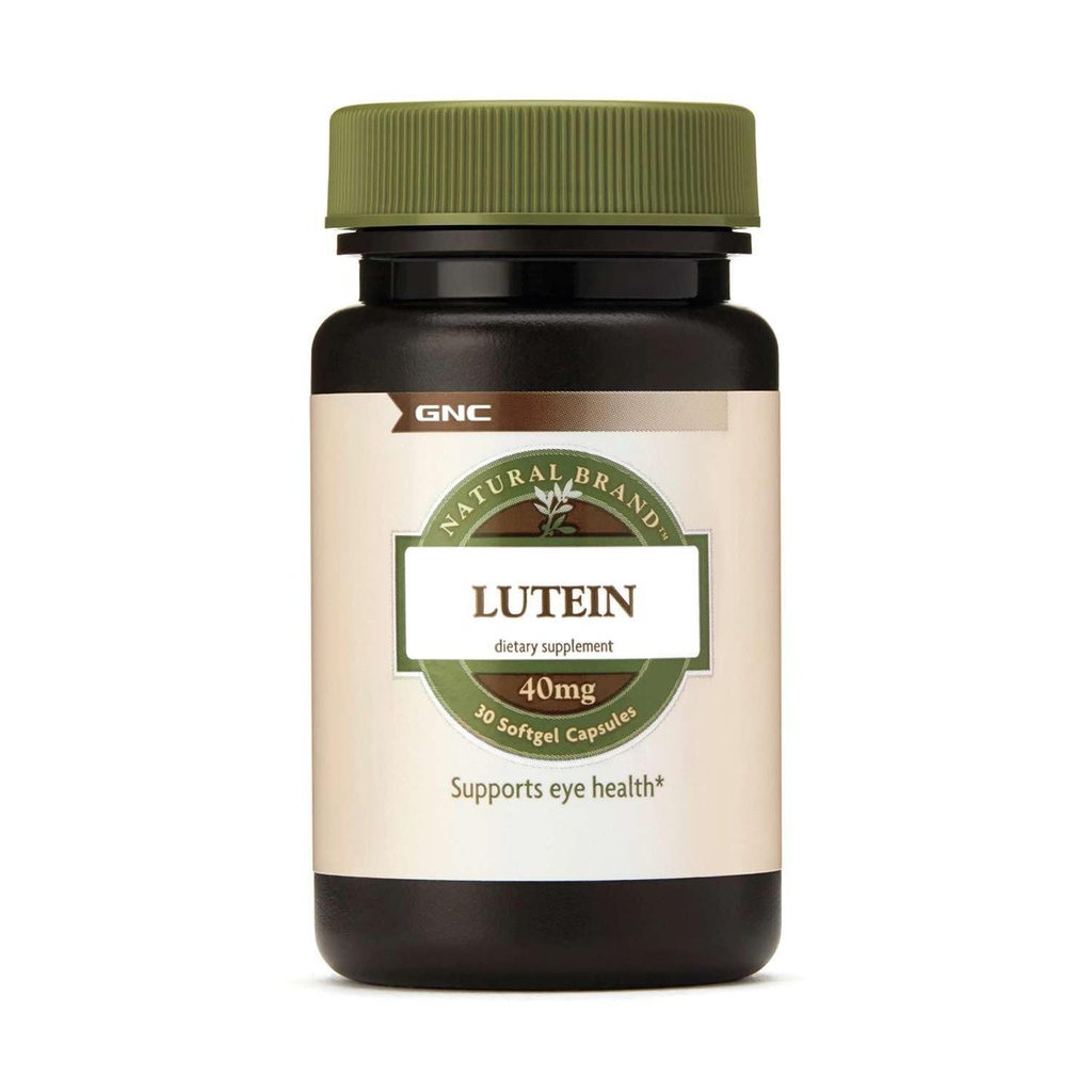 GNC naturlig merke lutein 40mg, støtter øye helse, 30 Softgels