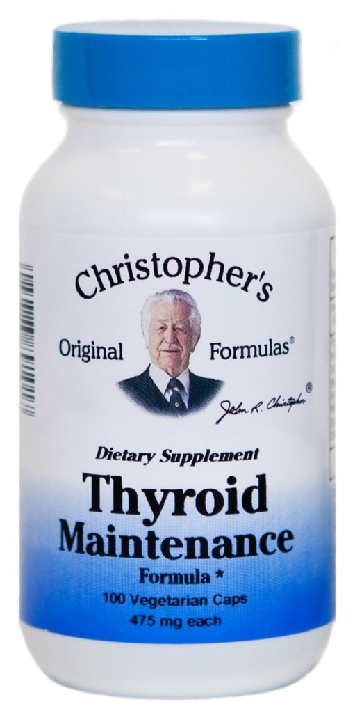 Christophers opprinnelige formler Thyroid vedlikehold formel kapsel, 100 teller