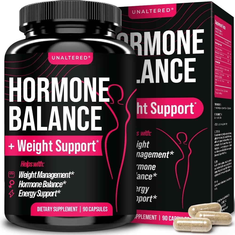 UNALTERT Hormon Balance for kvinner vektkontroll - naturlig hormonal wellness støtte - funksjoner Grønn Te ekstrakt, Cayenne, Magnesium, & sink - 90 Vegan Kapsler