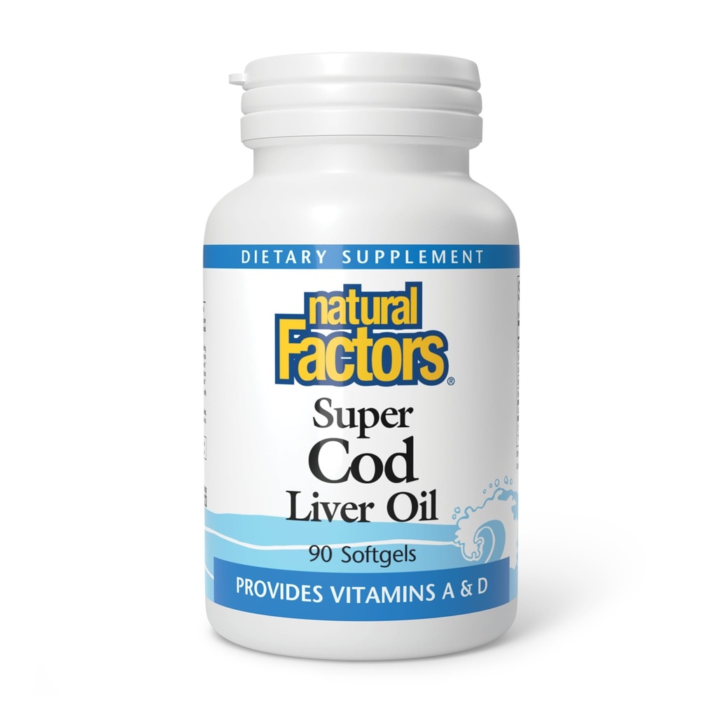 Naturlige faktorer Cod Liver Oil, 90 kapsler