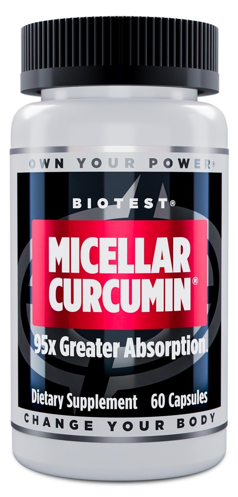 Biotest Micellar Curcumin - 95x Absorpsjon - UCLA Oppfinnet og patentert - 60 kapsler
