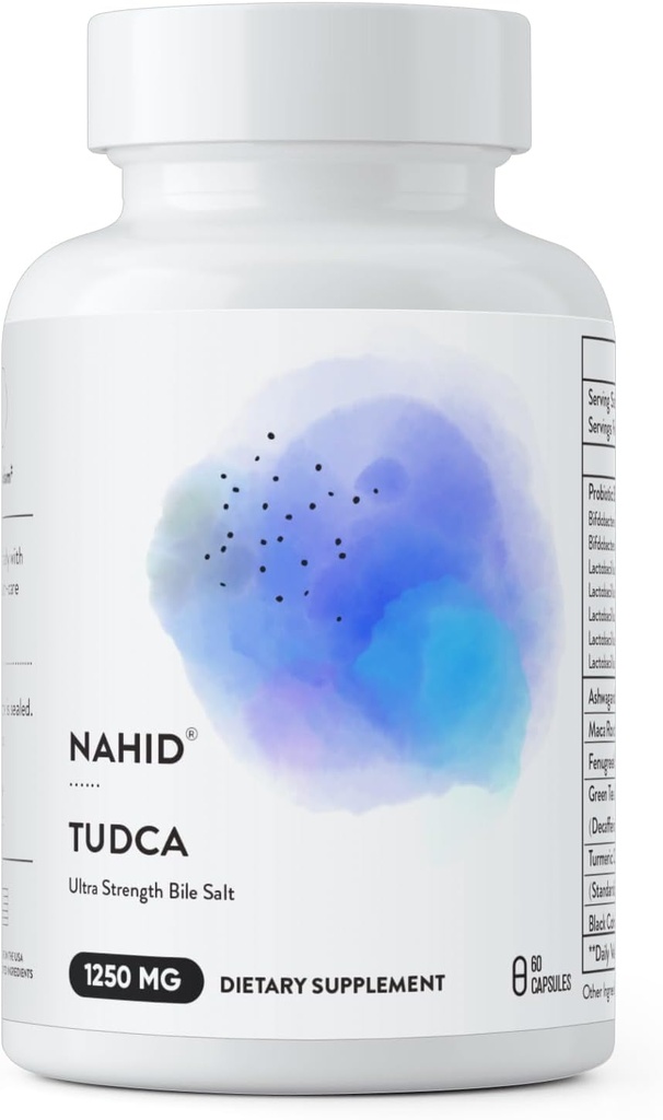 Nahid Liver Support Supplement, 120 milliarder CFUs Probiotika, for menn og kvinner, Liver Detox og Renewal, Optimal Wellness, Glutenfri, Dairy-Free, Vegansk, Ikke-GMO, 60 kapsler