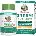 MaryRuth Organics Super Greens Gummies | Naturlig forekommende Quercetin for voksne og barn alder 4+ | Sugar Free | 2g Fiber Per Serving | Vegan | No Gelatin | Pectin Basert | 60 greve | 30 Tjenester