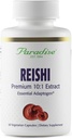 Paradise Herbs Reishi, Essential Adaptogen, Super Potent, Ultra ren, Ikke-GMO, Vegan, Glutenfri, 60 Vegetariske kapsler