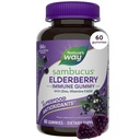 Naturens måte Sambucus Elderbær Immune støtte Gummies for barn og voksne* med svart eldrebær ekstrakt, vitamin C, vitamin D3, og sink, 60 gummies (Packaging May Vary)